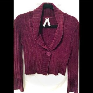 Derek Heart Cropped Cardigan